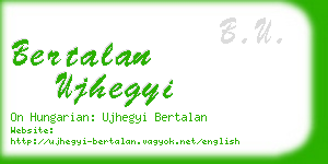 bertalan ujhegyi business card